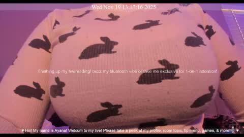 Ayana Delatorre online show from November 19, 9:15 pm