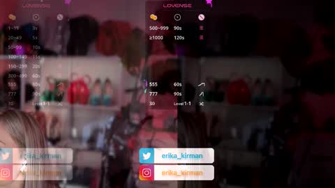 Erika      online show from February 6, 1:03 pm