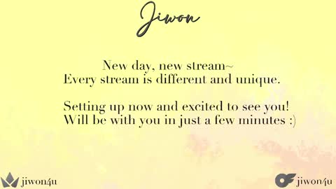 Jiwon online show from February 23, 9:59 am