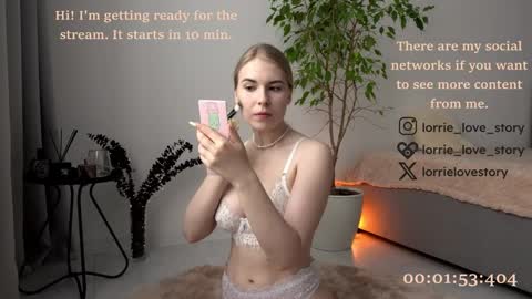 Snapshot of lorrie_love_story chatting on February 16, 2:54 pm Lorrie online show from February 16, 2:54 pm