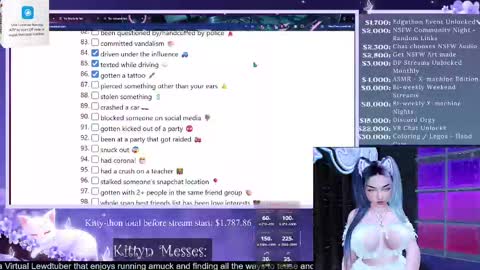 Snapshot of sassykittyn chatting on September 23, 5:49 am Sassy Sami Kittyn online show from September 23, 5:49 am