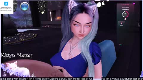 Snapshot of sassykittyn chatting on October 15, 5:21 am Sassy Sami Kittyn online show from October 15, 5:21 am