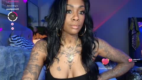 Snapshot of tatted_vixen chatting on February 22, 8:37 pm Tatted Queen online show from February 22, 8:37 pm