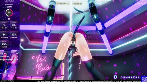 Snapshot of vexruby chatting on February 9, 1:12 am Vex Ruby online show from February 9, 1:12 am