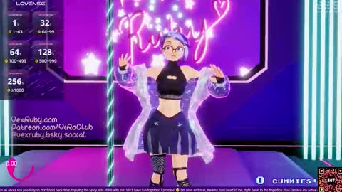 Snapshot of vexruby chatting on November 2, 12:03 am Vex Ruby online show from November 2, 12:03 am