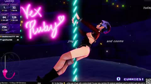 Snapshot of vexruby chatting on December 7, 2:09 am Vex Ruby online show from December 7, 2:09 am