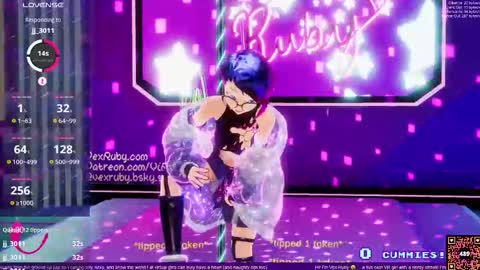 Snapshot of vexruby chatting on October 12, 12:13 am Vex Ruby online show from October 12, 12:13 am