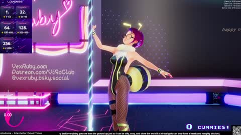 Snapshot of vexruby chatting on January 3, 1:05 am Vex Ruby online show from January 3, 1:05 am