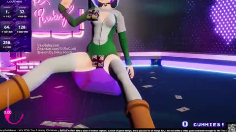 Snapshot of vexruby chatting on December 22, 1:23 am Vex Ruby online show from December 22, 1:23 am