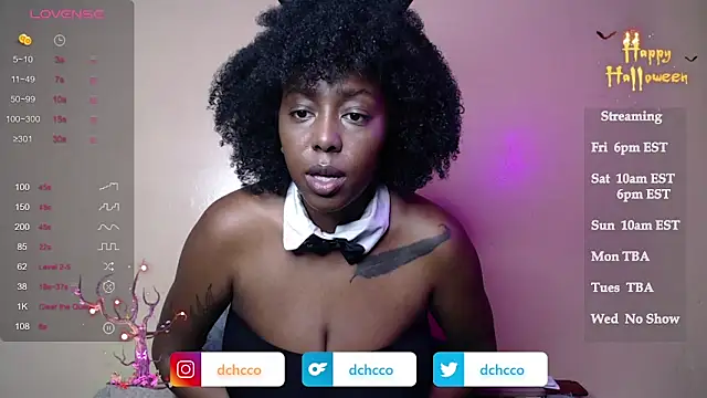 Snapshot of dchcco chatting on November 1, 2:05 am dchcco online show from November 1, 2:05 am