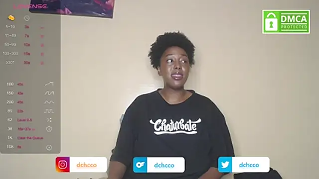 Snapshot of dchcco chatting on October 16, 12:35 am dchcco online show from October 16, 12:35 am