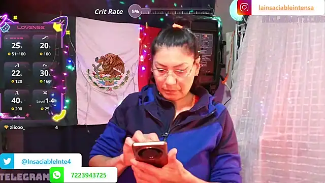 LaInsaciableIntensa online show from March 14, 12:55 am